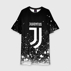 Детское платье Ювентус всплеск белых красок