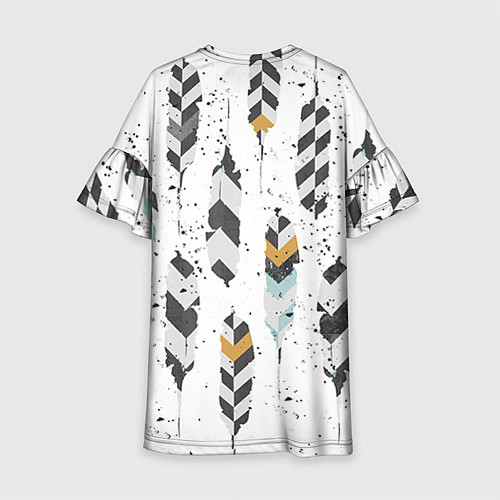 Детское платье Перья / 3D-принт – фото 2