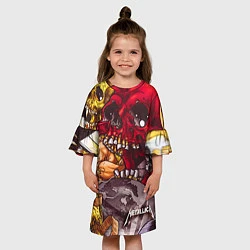 Платье клеш для девочки Metallica Rage, цвет: 3D-принт — фото 2