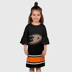 Платье клеш для девочки Anaheim Ducks Selanne, цвет: 3D-принт — фото 2