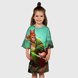Платье клеш для девочки Windranger, цвет: 3D-принт — фото 2