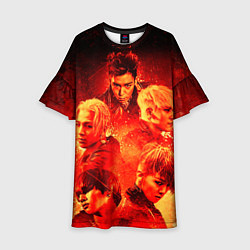 Платье клеш для девочки Big Bang: Flame Boys, цвет: 3D-принт