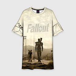 Платье клеш для девочки Fallout City, цвет: 3D-принт
