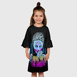Платье клеш для девочки BMTH: Acid Girl, цвет: 3D-принт — фото 2