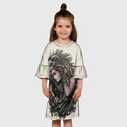 Платье клеш для девочки Немезида, цвет: 3D-принт — фото 2