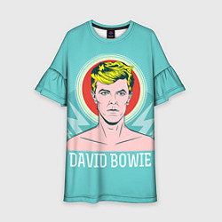 Платье клеш для девочки David Bowie: pop-art, цвет: 3D-принт