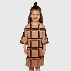 Платье клеш для девочки Шоколад, цвет: 3D-принт — фото 2