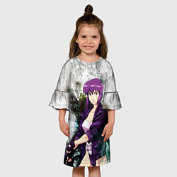 Платье клеш для девочки Призрак в доспехах, цвет: 3D-принт — фото 2