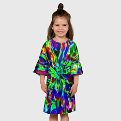 Платье клеш для девочки Оксид красок, цвет: 3D-принт — фото 2
