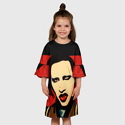 Платье клеш для девочки Mаrilyn Manson, цвет: 3D-принт — фото 2