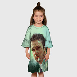 Платье клеш для девочки Нортон с сигаретой, цвет: 3D-принт — фото 2