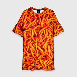 Платье клеш для девочки Морковь, цвет: 3D-принт