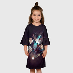 Платье клеш для девочки Beyond Heroes, цвет: 3D-принт — фото 2