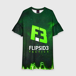 Платье клеш для девочки Flipsid3 Tactics, цвет: 3D-принт