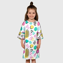 Платье клеш для девочки Поп-арт, цвет: 3D-принт — фото 2
