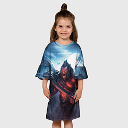 Платье клеш для девочки Axe, цвет: 3D-принт — фото 2