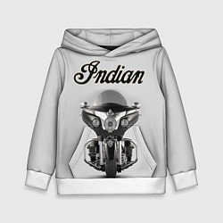 Толстовка-худи детская Indian 6, цвет: 3D-белый