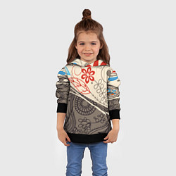 Толстовка-худи детская Прованс, цвет: 3D-черный — фото 2