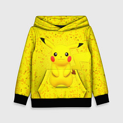 Толстовка-худи детская Pikachu цвета 3D-черный — фото 1