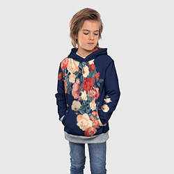 Толстовка-худи детская Fashion flowers, цвет: 3D-меланж — фото 2