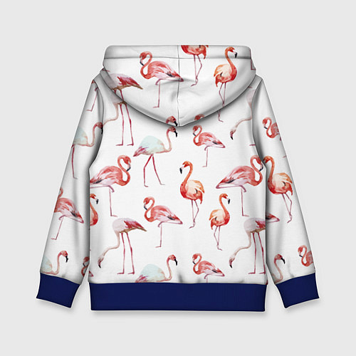 Детская толстовка Действия фламинго / 3D-Синий – фото 2