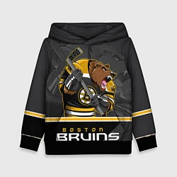 Толстовка-худи детская Boston Bruins, цвет: 3D-черный