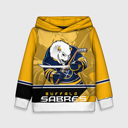 Толстовка-худи детская Buffalo Sabres, цвет: 3D-белый