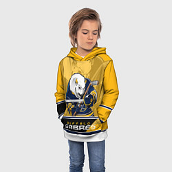 Толстовка-худи детская Buffalo Sabres, цвет: 3D-белый — фото 2