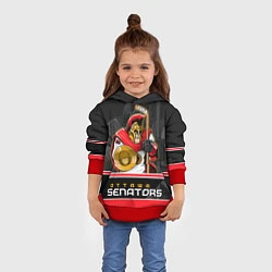 Толстовка-худи детская Ottawa Senators, цвет: 3D-красный — фото 2