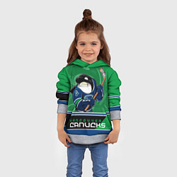 Толстовка-худи детская Vancouver Canucks, цвет: 3D-меланж — фото 2