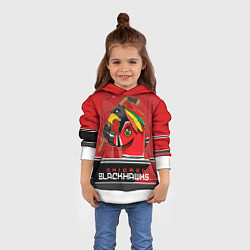 Толстовка-худи детская Chicago Blackhawks, цвет: 3D-белый — фото 2