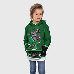 Толстовка-худи детская Dallas Stars, цвет: 3D-белый — фото 2