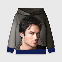 Толстовка-худи детская Ian Somerhalder, цвет: 3D-синий