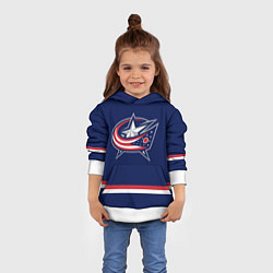 Толстовка-худи детская Columbus Blue Jackets, цвет: 3D-белый — фото 2