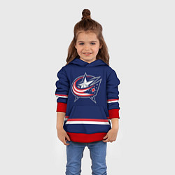 Толстовка-худи детская Columbus Blue Jackets, цвет: 3D-красный — фото 2