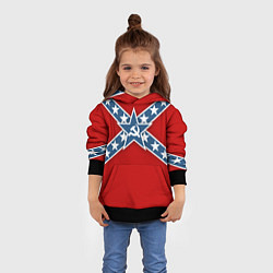Толстовка-худи детская Флаг советской конфедерации, цвет: 3D-черный — фото 2