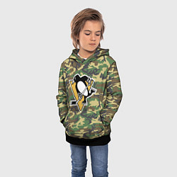 Толстовка-худи детская Penguins Camouflage, цвет: 3D-черный — фото 2