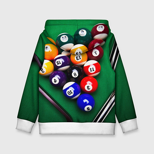 Детская толстовка Бильярд / 3D-Белый – фото 2