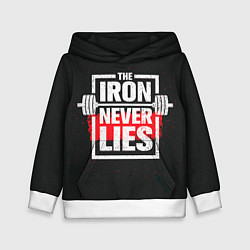 Толстовка-худи детская The iron never lies, цвет: 3D-белый