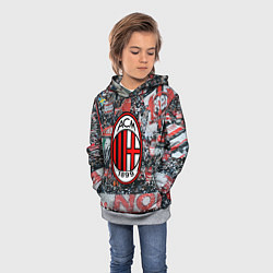 Толстовка-худи детская Milan FC, цвет: 3D-меланж — фото 2