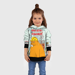 Толстовка-худи детская Строитель 9, цвет: 3D-черный — фото 2