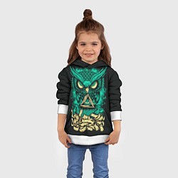 Толстовка-худи детская Bring Me The Horizon: Owl, цвет: 3D-белый — фото 2