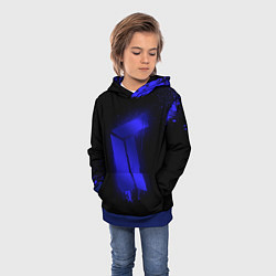 Толстовка-худи детская Titan: Black collection, цвет: 3D-синий — фото 2