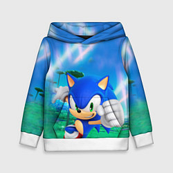 Толстовка-худи детская Sonic Boom, цвет: 3D-белый