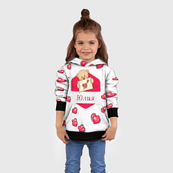 Толстовка-худи детская Юлия, цвет: 3D-черный — фото 2