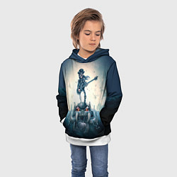 Толстовка-худи детская Motorhead Guitarist, цвет: 3D-белый — фото 2