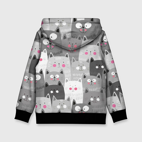 Детская толстовка Котейки 2 / 3D-Черный – фото 2