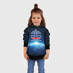Толстовка-худи детская Космические войска 7, цвет: 3D-черный — фото 2