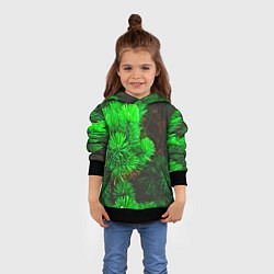Толстовка-худи детская Зелёная ель, цвет: 3D-черный — фото 2