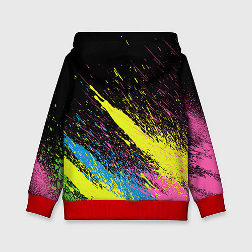 Детская толстовка Брызги / 3D-Красный – фото 2